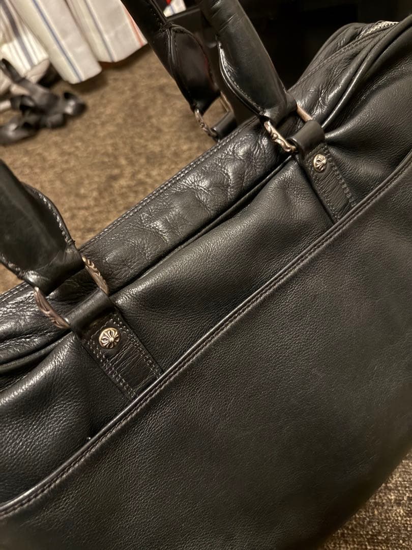 【週末特価】CHROME HEARTSクロムハーツ レザーブリーフ　フレアニー