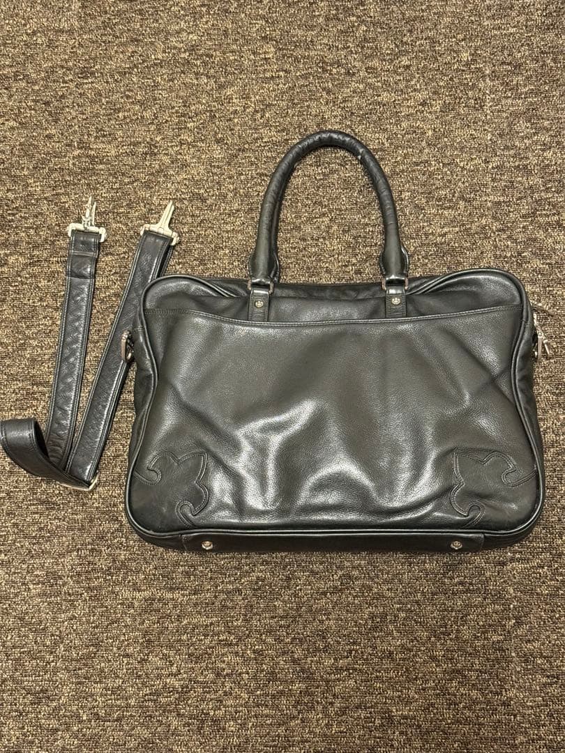 【週末特価】CHROME HEARTSクロムハーツ レザーブリーフ　フレアニー