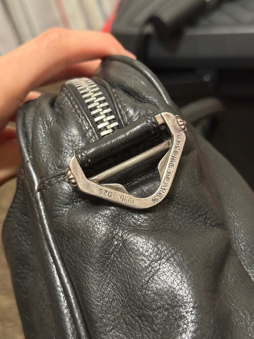 【週末特価】CHROME HEARTSクロムハーツ レザーブリーフ　フレアニー