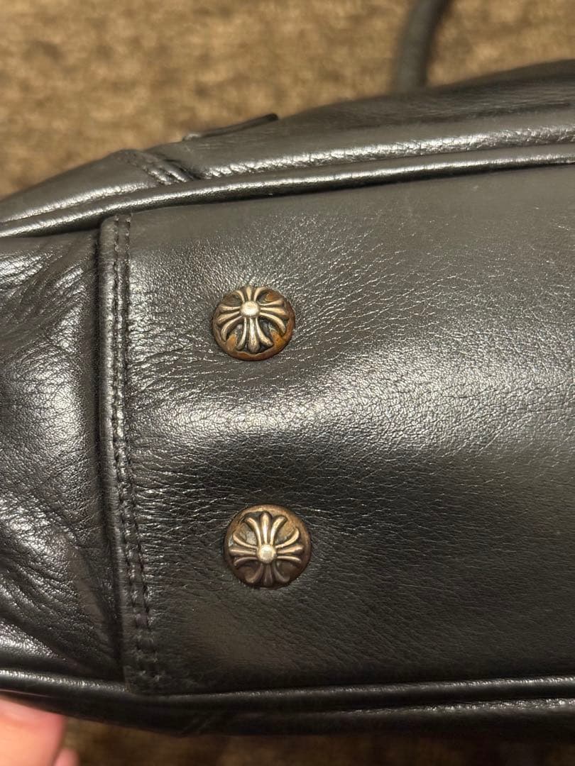 【週末特価】CHROME HEARTSクロムハーツ レザーブリーフ　フレアニー