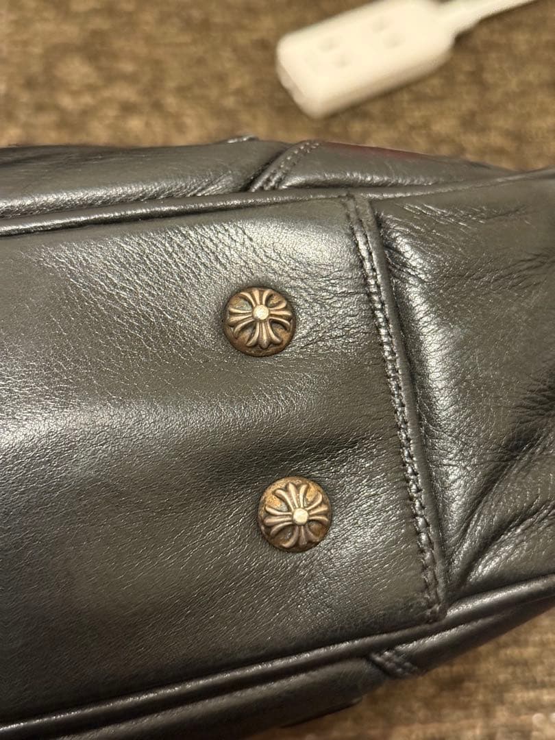 【週末特価】CHROME HEARTSクロムハーツ レザーブリーフ　フレアニー