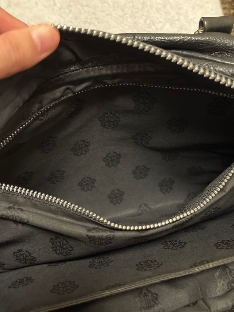 【週末特価】CHROME HEARTSクロムハーツ レザーブリーフ　フレアニー