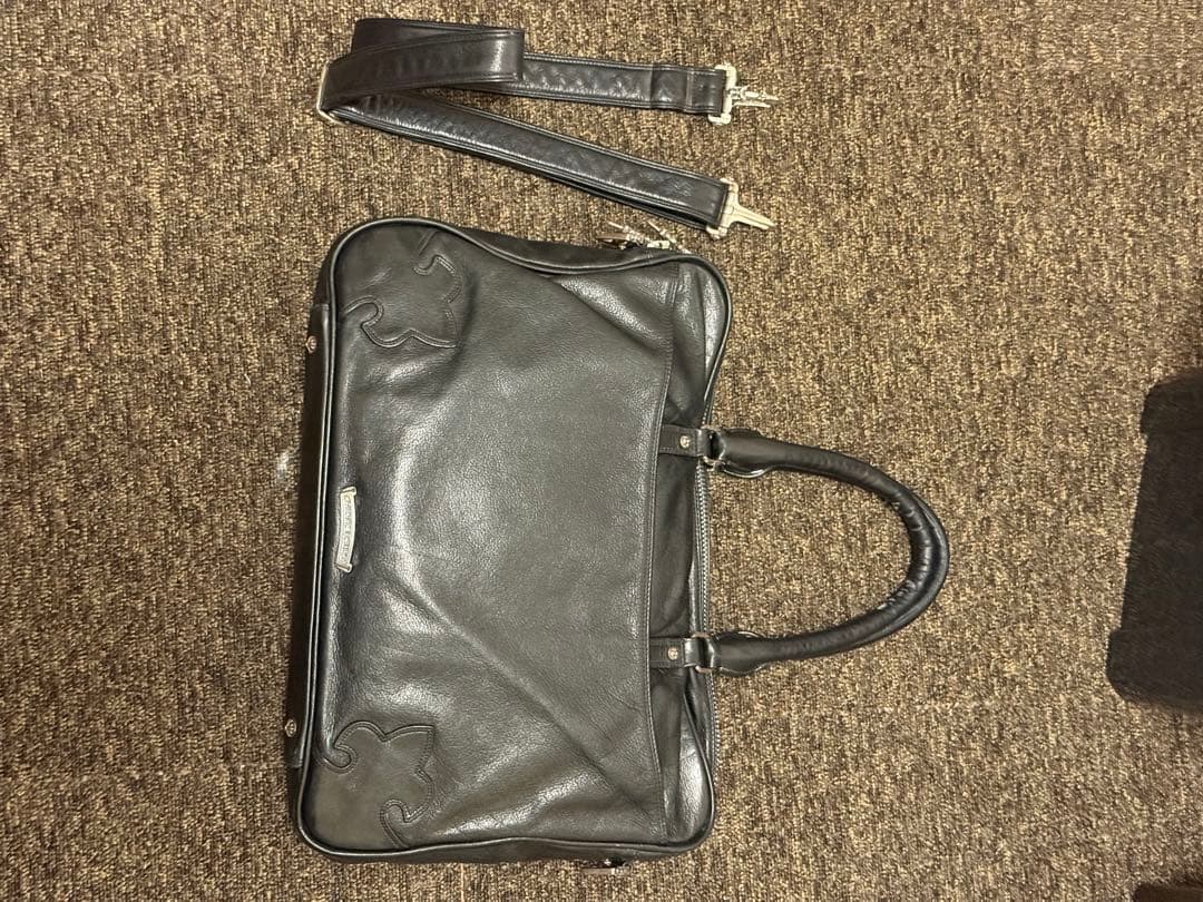 【週末特価】CHROME HEARTSクロムハーツ レザーブリーフ　フレアニー