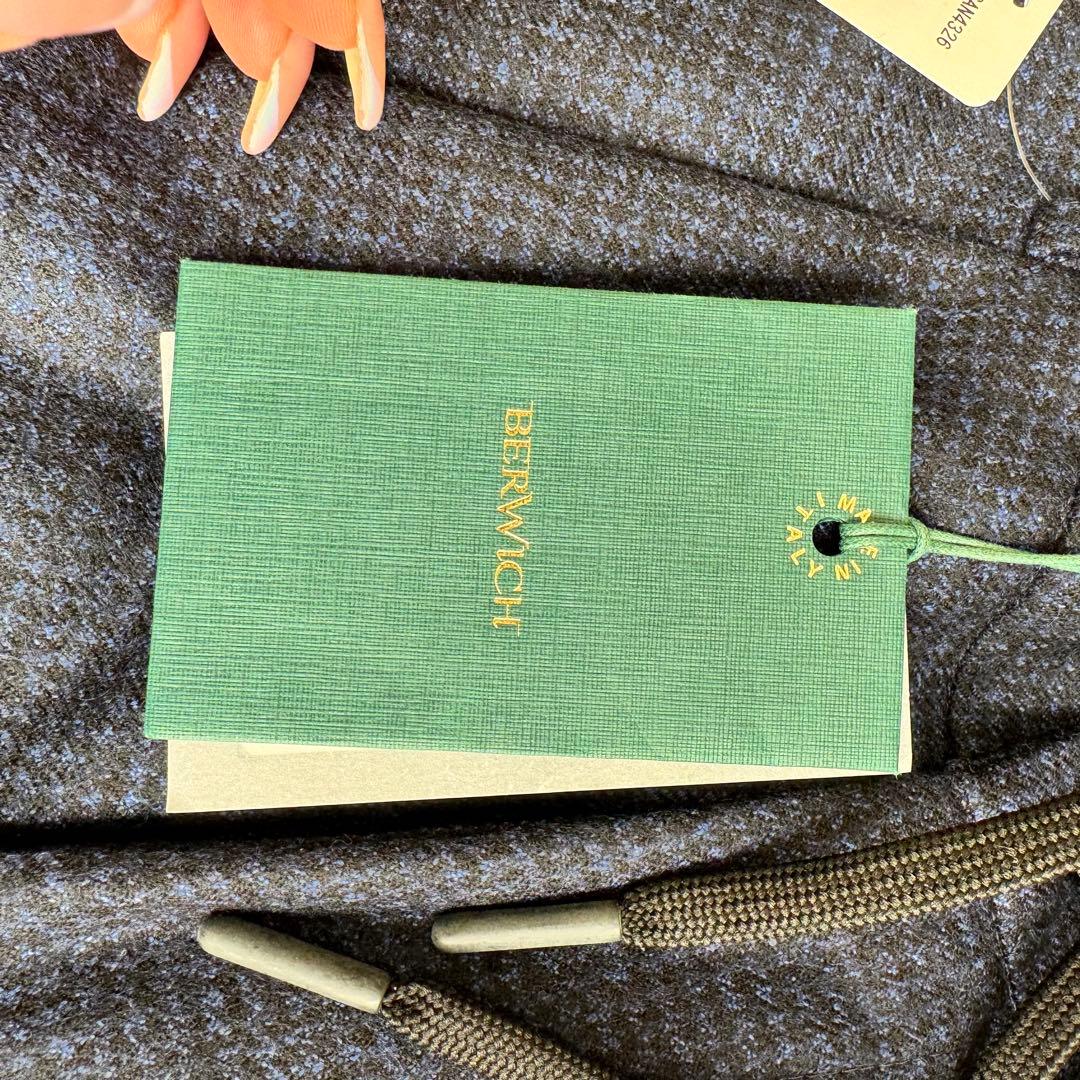 新品ベルウィッチ　ネイビー✖️ブラック　シャドウ千鳥格子パンツ