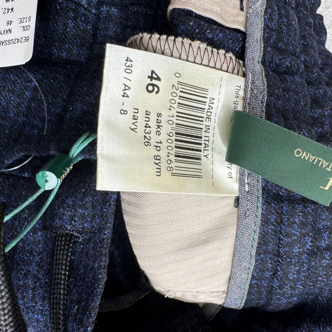 新品ベルウィッチ　ネイビー✖️ブラック　シャドウ千鳥格子パンツ