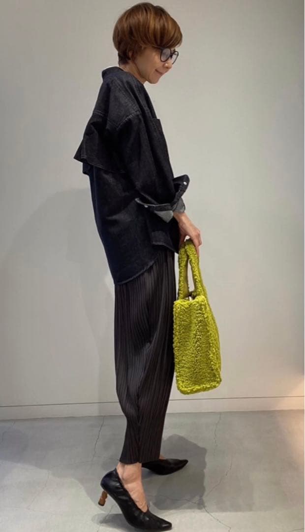 2/7メゾンマーベリック　プリーツパンツブラックイシカワラボ