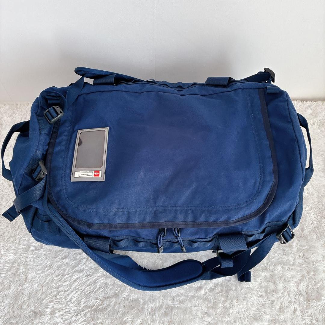 【良品】ノースフェイス　M ネイビー　ダッフルバッグ　2way 70L