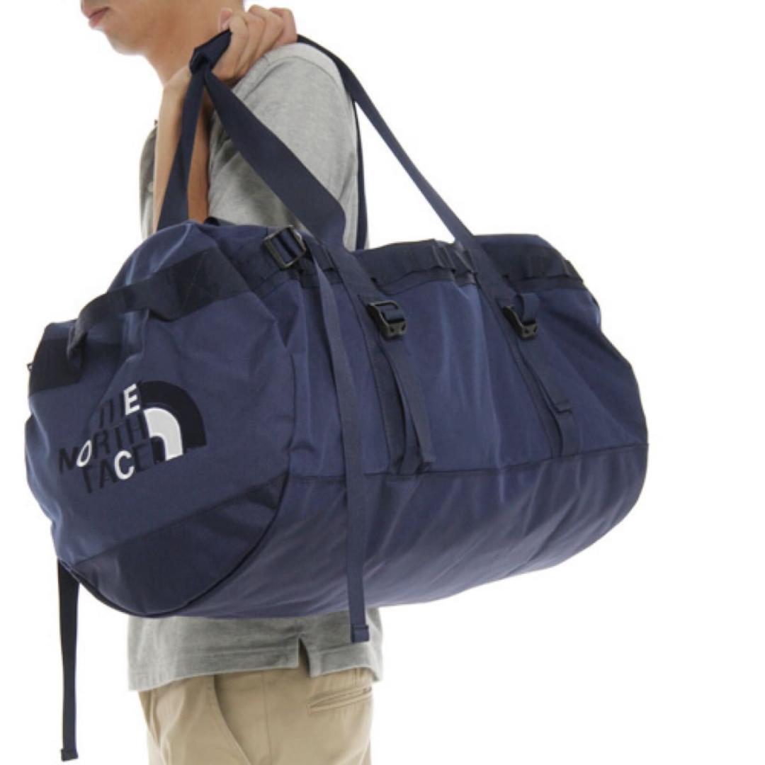 【良品】ノースフェイス　M ネイビー　ダッフルバッグ　2way 70L