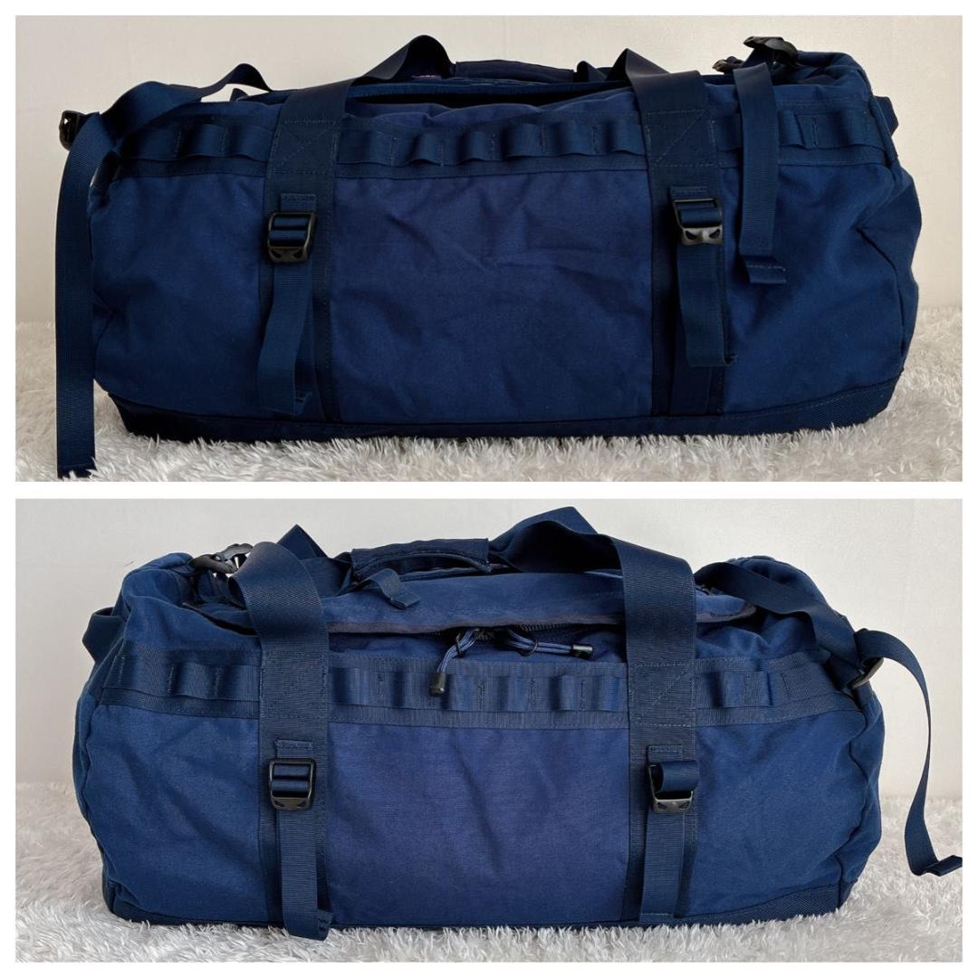 【良品】ノースフェイス　M ネイビー　ダッフルバッグ　2way 70L