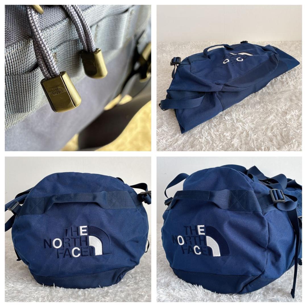 【良品】ノースフェイス　M ネイビー　ダッフルバッグ　2way 70L