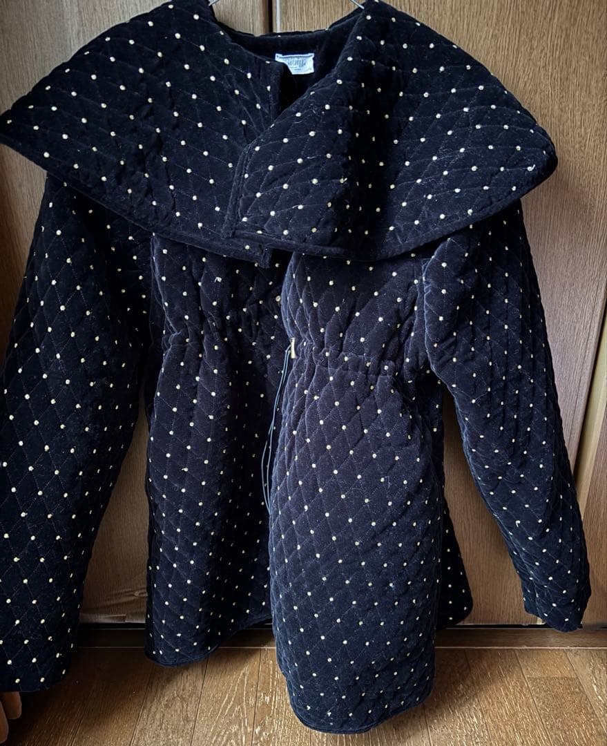 Bibiy ODETTE COAT ビックカラーコート　ドットコート