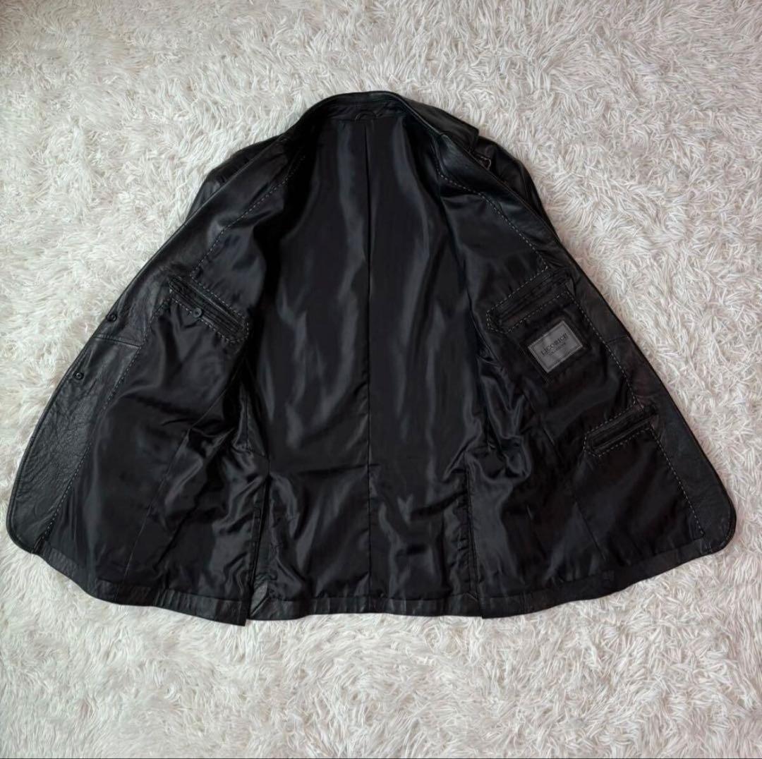 ✨極美品 L相当✨リコリス テーラードジャケット ラムレザー オーバーサイズ