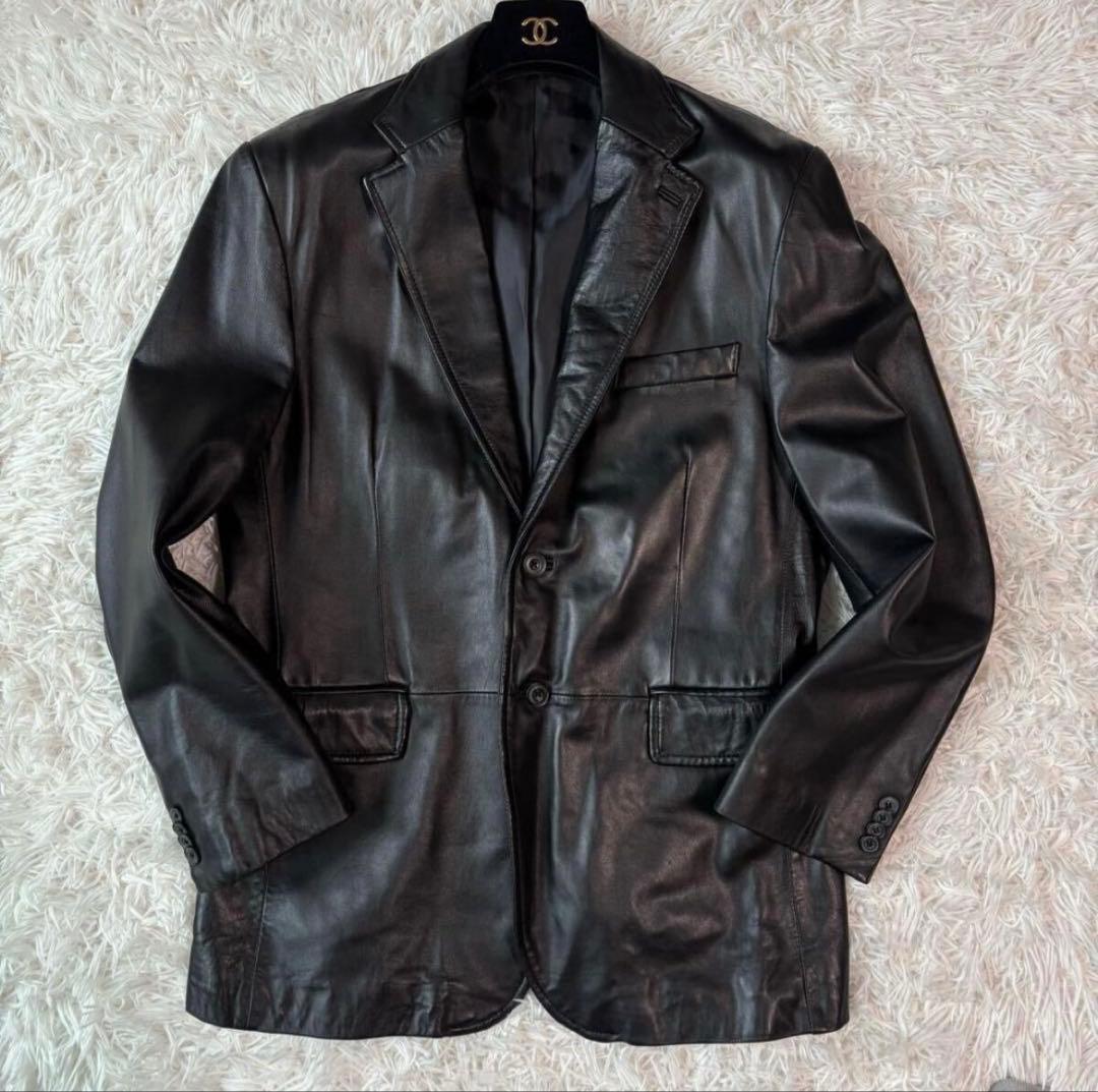 ✨極美品 L相当✨リコリス テーラードジャケット ラムレザー オーバーサイズ