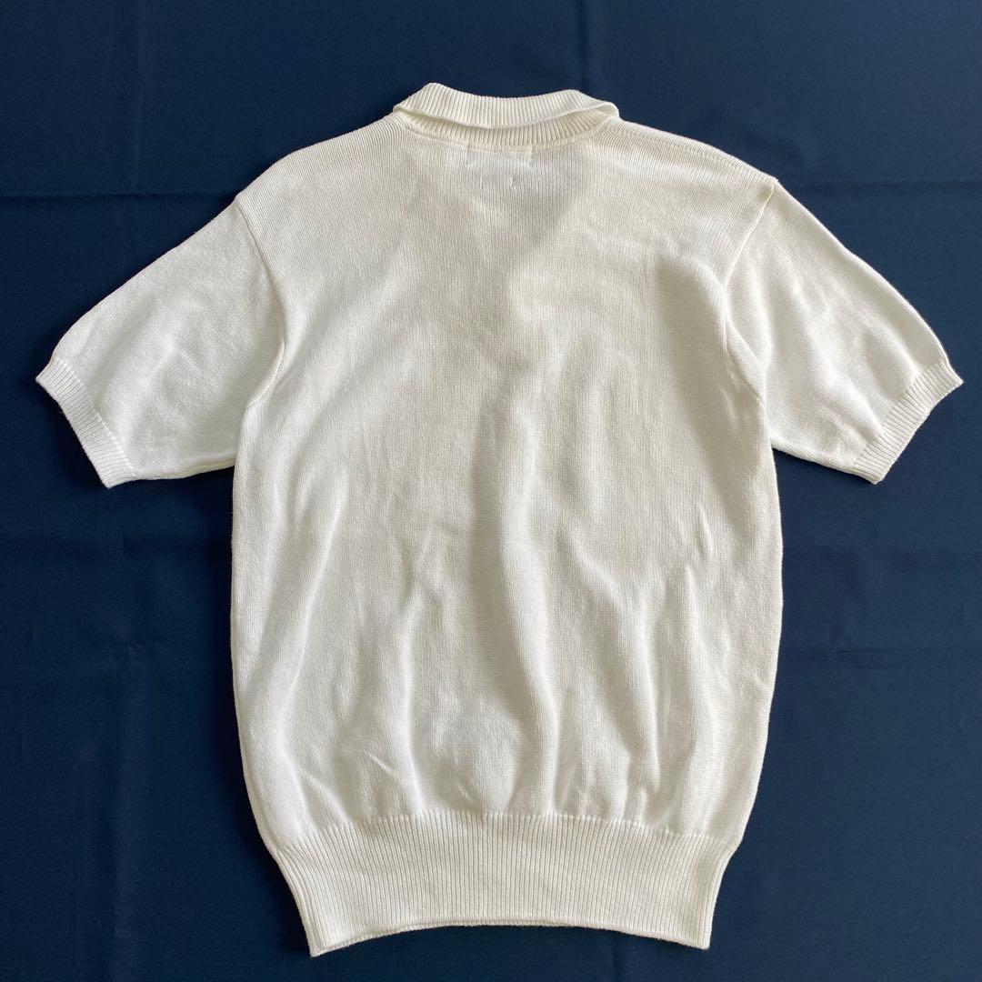 美品★90s ポロラルフローレン 半袖 サマーニット ポロシャツ ロゴ刺繡 M