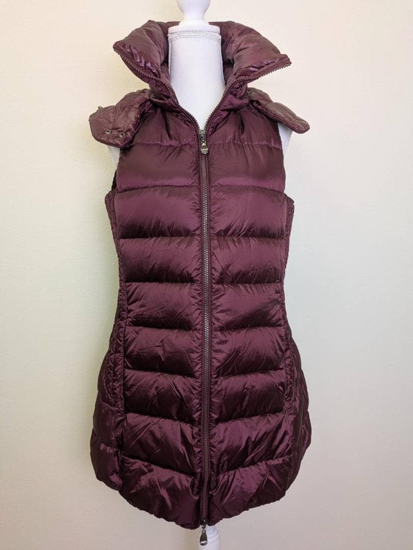 【未使用】Leilian レリアン ダウン ベスト ワインレッド 11号