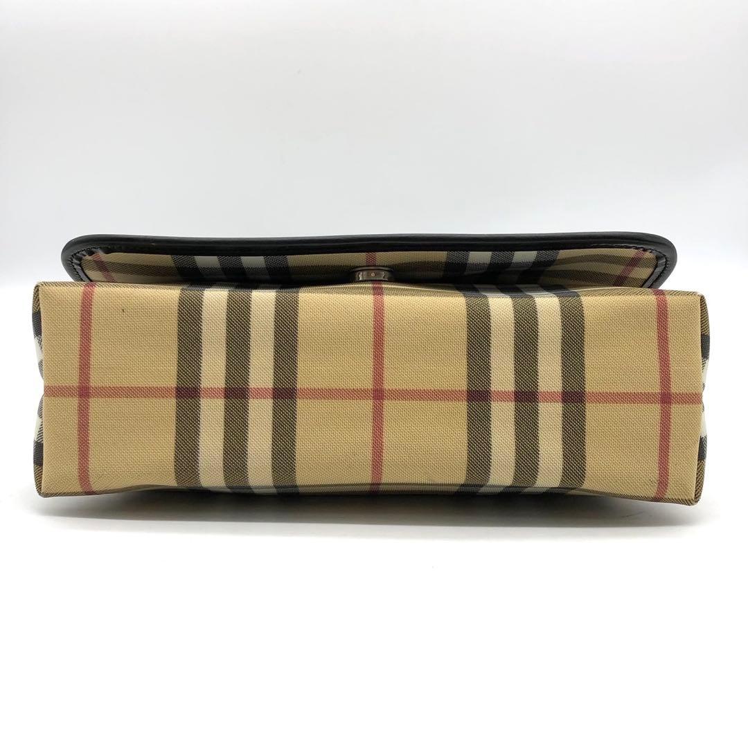 ✨極希少✨バーバリー ショルダーバッグ ノバチェック チャーム PVC レザー