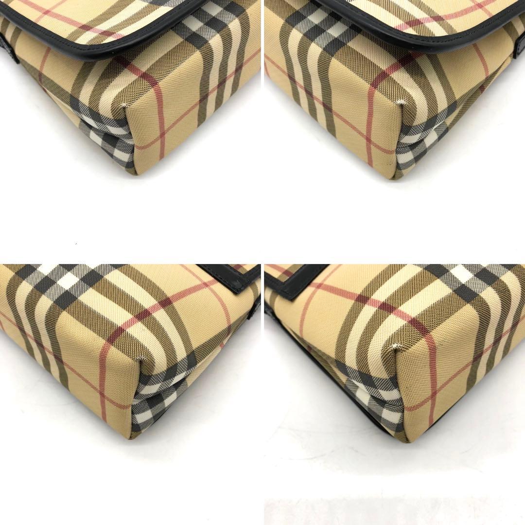 ✨極希少✨バーバリー ショルダーバッグ ノバチェック チャーム PVC レザー