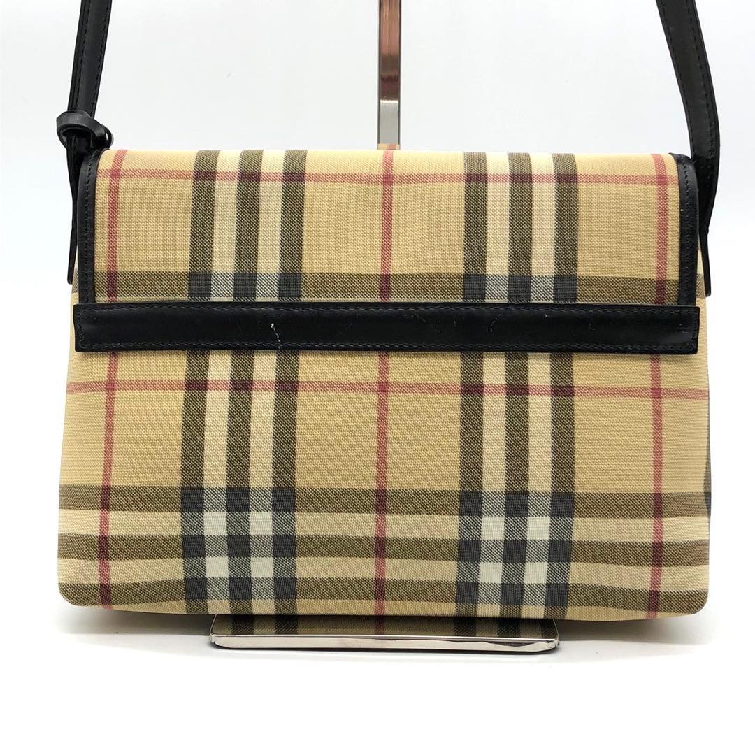 ✨極希少✨バーバリー ショルダーバッグ ノバチェック チャーム PVC レザー