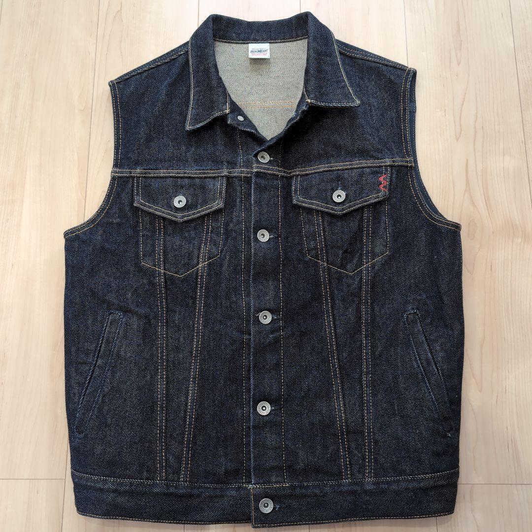 IRON HEART ダークデニム ベスト 40