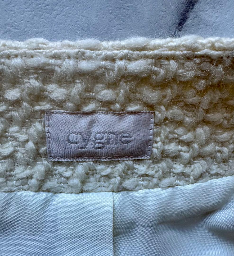 Cygne シーニュ　ツイードジャケット Lydie+ ホワイト