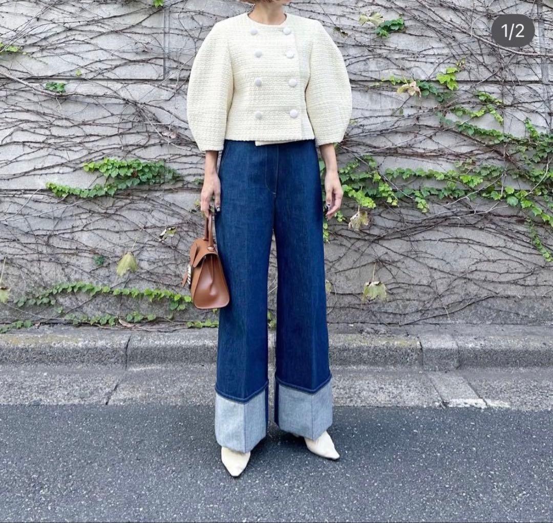 Cygne シーニュ　ツイードジャケット Lydie+ ホワイト