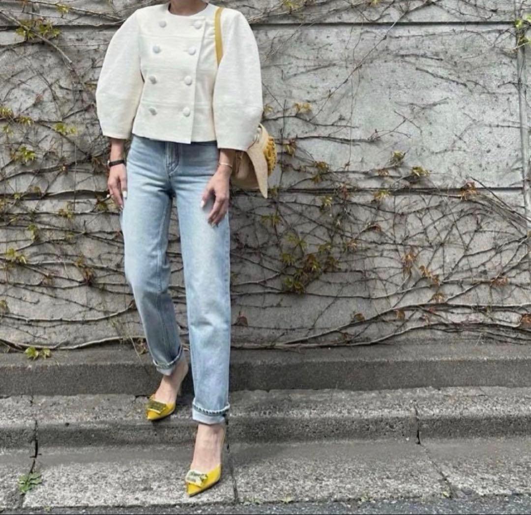 Cygne シーニュ　ツイードジャケット Lydie+ ホワイト