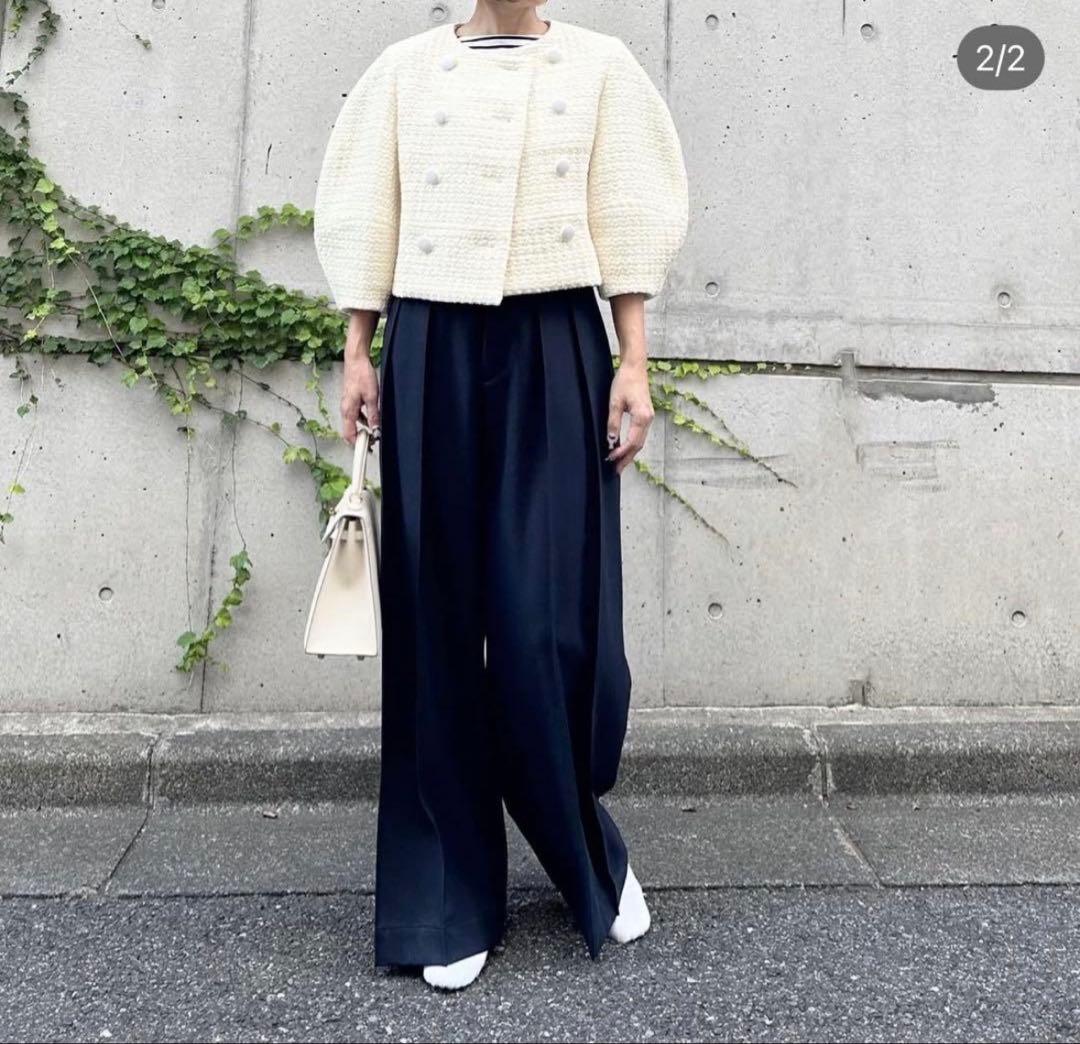 Cygne シーニュ　ツイードジャケット Lydie+ ホワイト