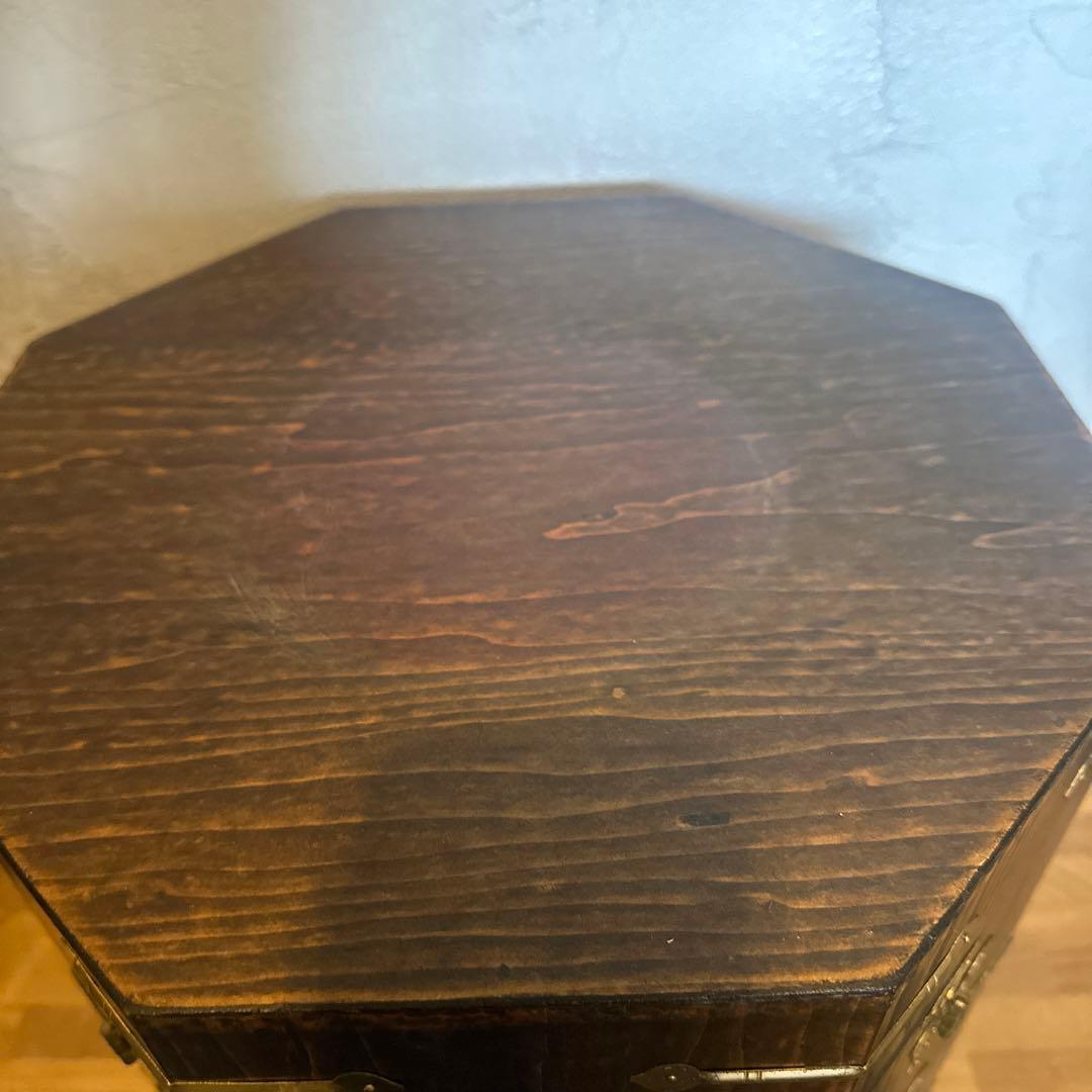 瞬間的お値下げ❣️アンティーク李朝家具　八角箱　帽子入れ 収納箱　韓国美術