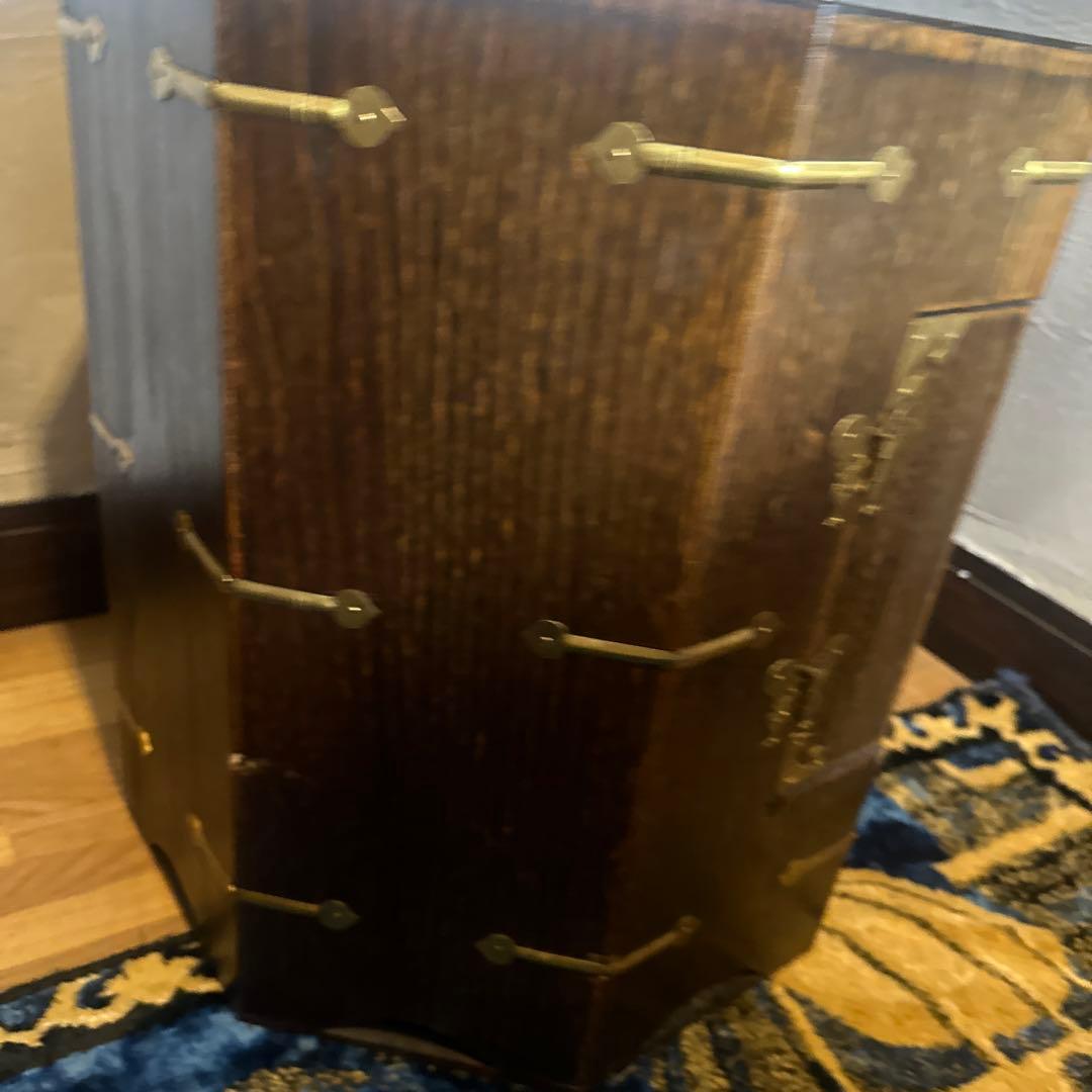 瞬間的お値下げ❣️アンティーク李朝家具　八角箱　帽子入れ 収納箱　韓国美術