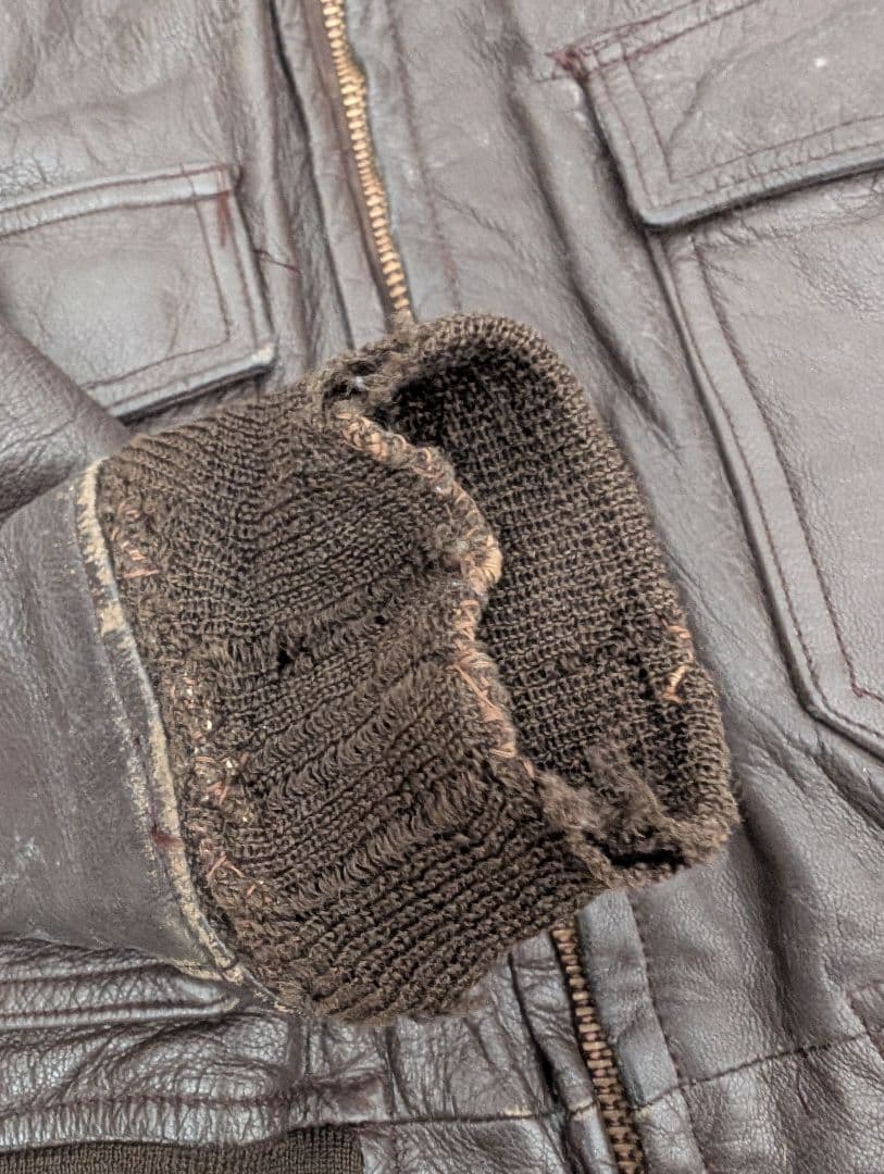 70s U.S.NAVY G-1 フライト レザー ミリタリージャケット 黒タグ