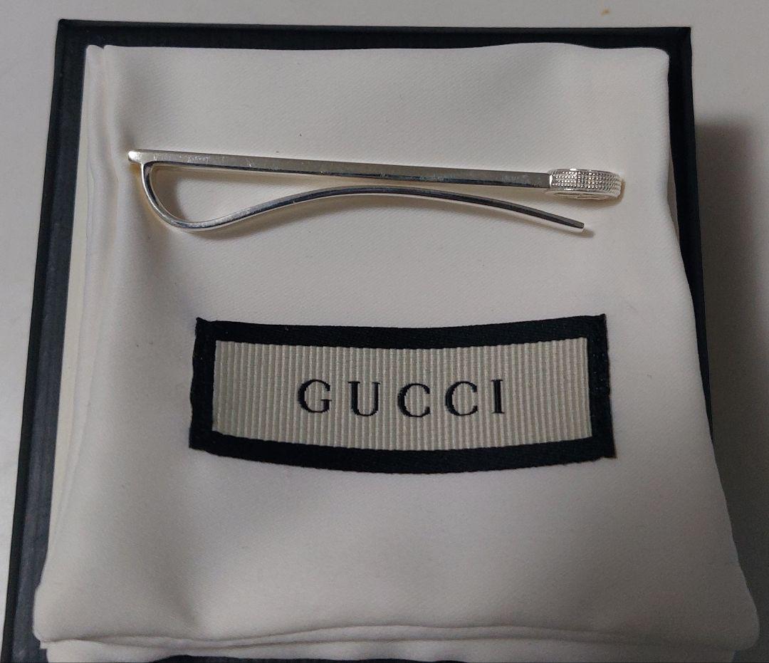 し*お様 GUCCI グッチ シルバー ネクタイピン 専用ボックス付き