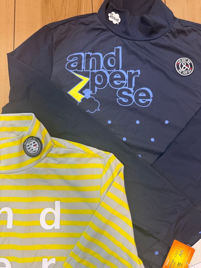 and per se ゴルフモックネックシャツ 2枚セット