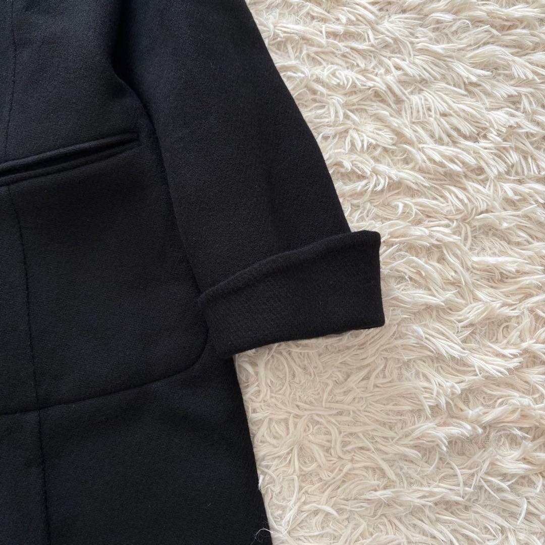 Max&Co クチートアマーノ　大きいサイズ　カシミヤ混ロングコート　黒　44