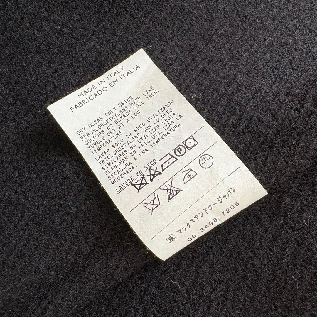 Max&Co クチートアマーノ　大きいサイズ　カシミヤ混ロングコート　黒　44