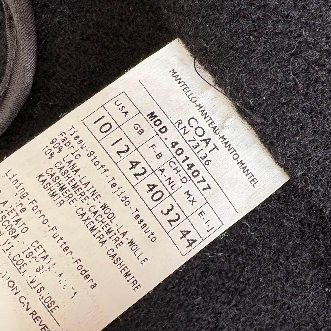 Max&Co クチートアマーノ　大きいサイズ　カシミヤ混ロングコート　黒　44