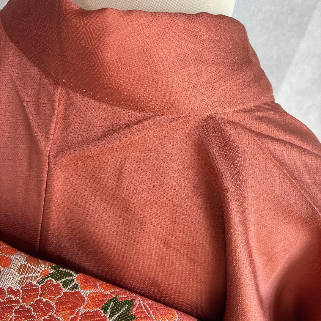 a*i様 訪問着　フルセット　着物　正絹　袷　刺繍　枝花　雪輪　J5