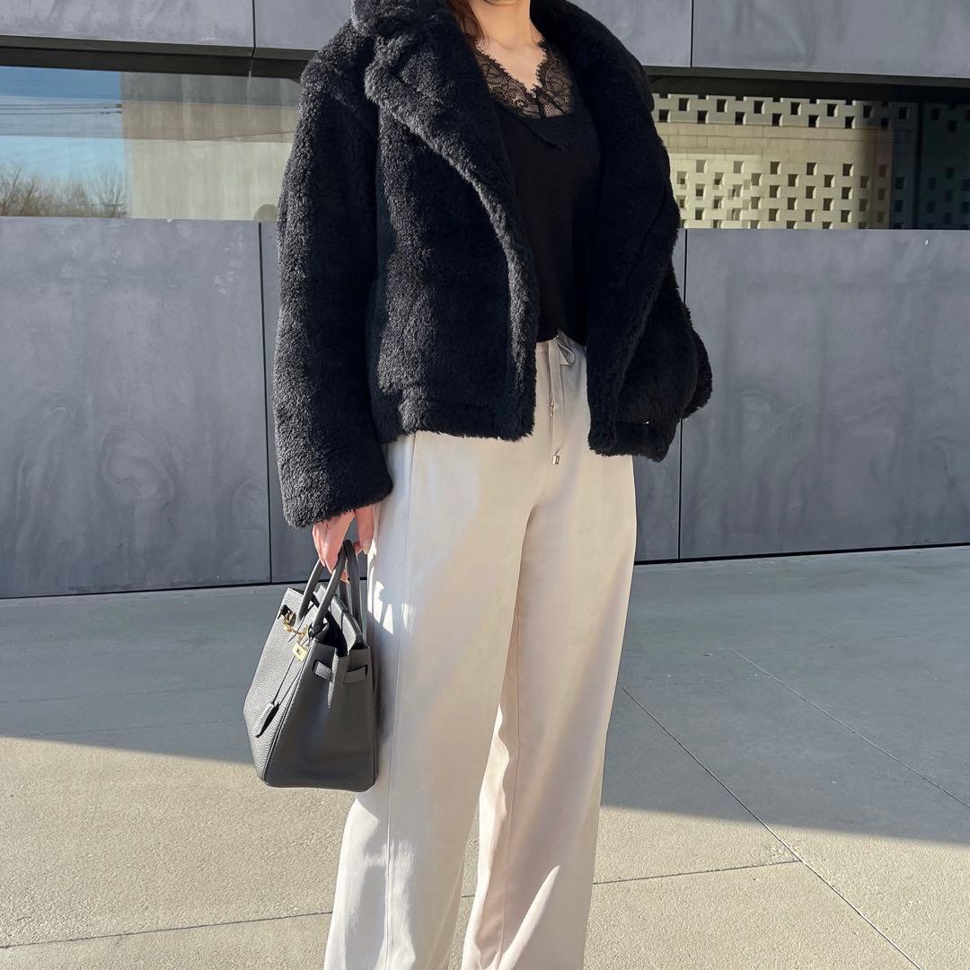 新型最新作❗️ベアクロップドコート アルパカ素材 MaxMaraお好きな方