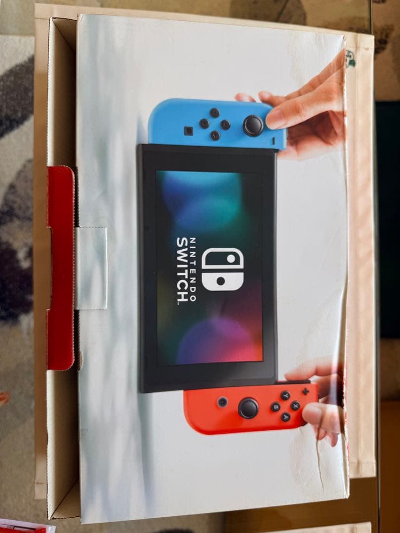 Switch 本体 赤青 箱付き 64GB SDカード付 ※ストラップ欠品