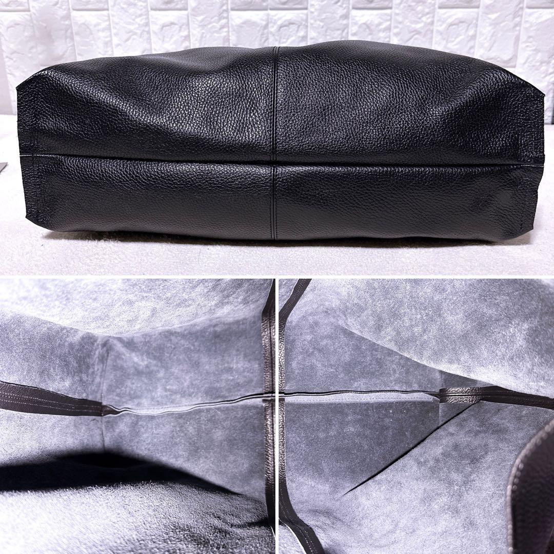 完売品【未使用】オウレンティ ポーチ付きトートバッグ 3way A4 黒 シボ革