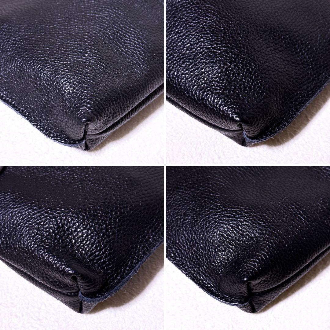 完売品【未使用】オウレンティ ポーチ付きトートバッグ 3way A4 黒 シボ革
