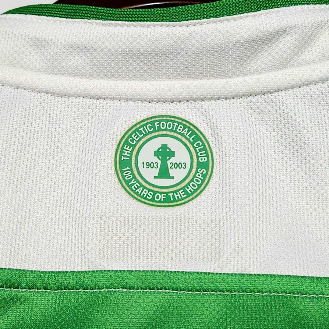 セルティック ユニホーム 2003 100周年 ロゴ 刺繍 アンブロ 半袖シャツ