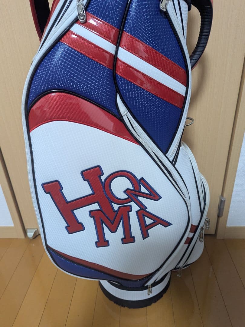 HONMA キャディバッグ ホワイト/レッド/ブルー
