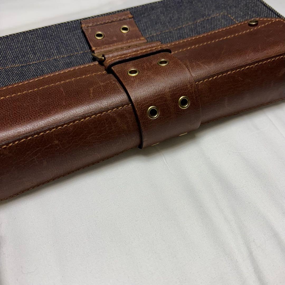 クリスチャンディオール ストリートシック デニム レザー ワンショルダーバッグ