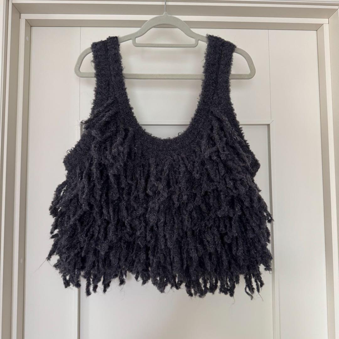 ànu ke フリンジニットビスチェ　Fサイズ