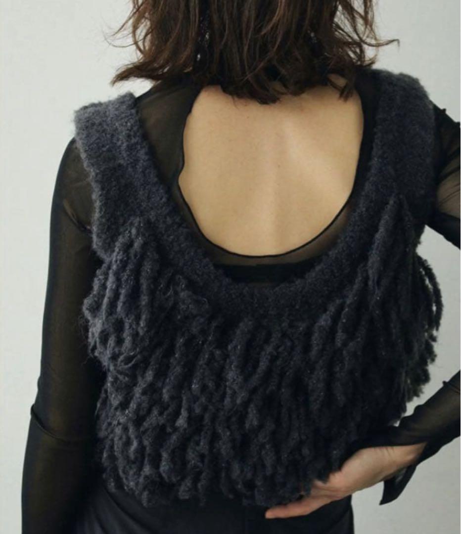 ànu ke フリンジニットビスチェ　Fサイズ