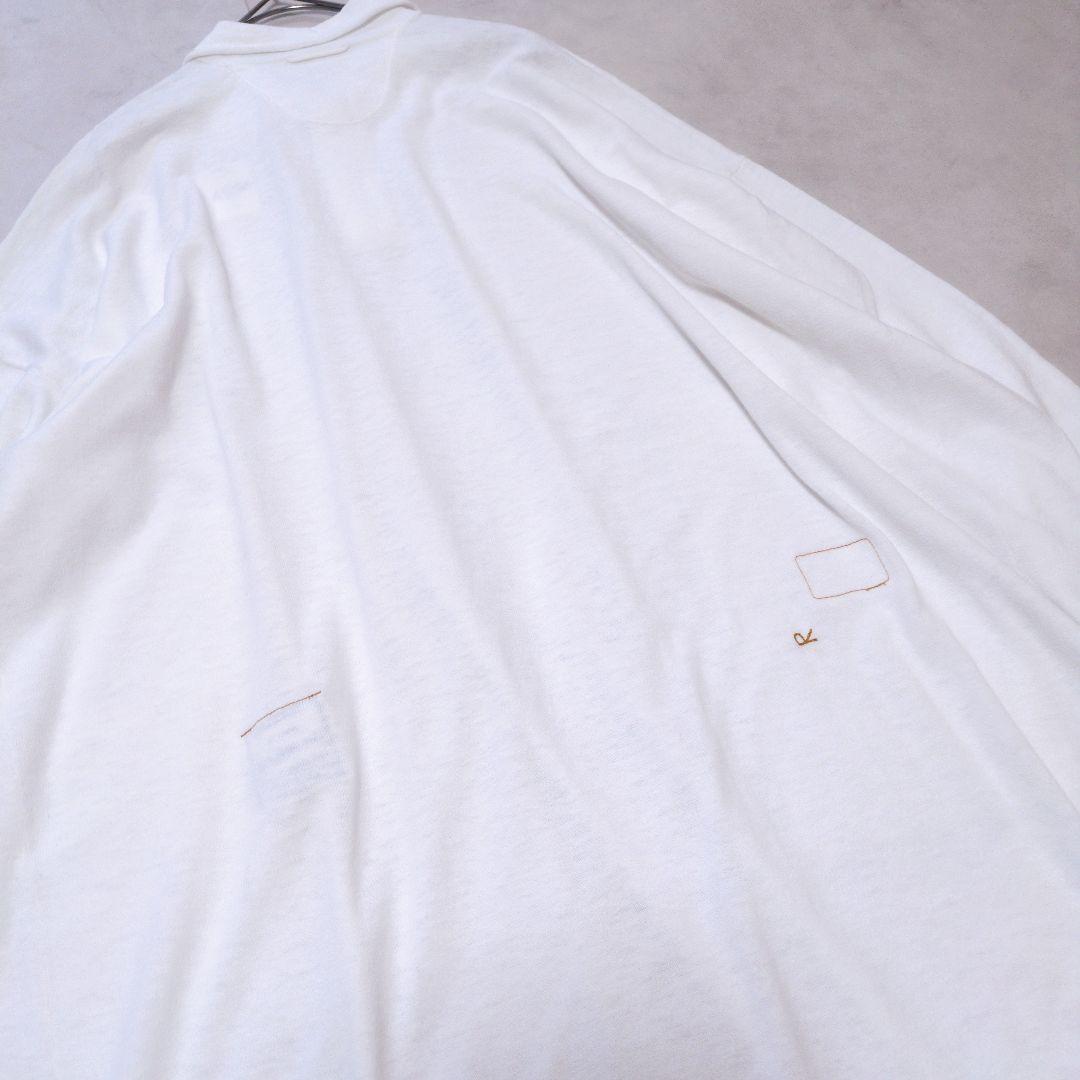 美品✨️45R デイリーニットソーのドレス❁たっぷり身幅 ロング 白 現行タグ