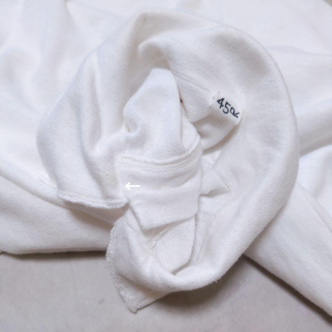 美品✨️45R デイリーニットソーのドレス❁たっぷり身幅 ロング 白 現行タグ