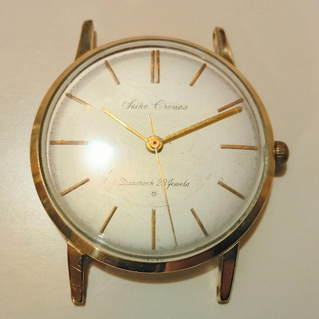 セイコー 機械式時計 Cronos 手巻き ゴールド 本体のみ