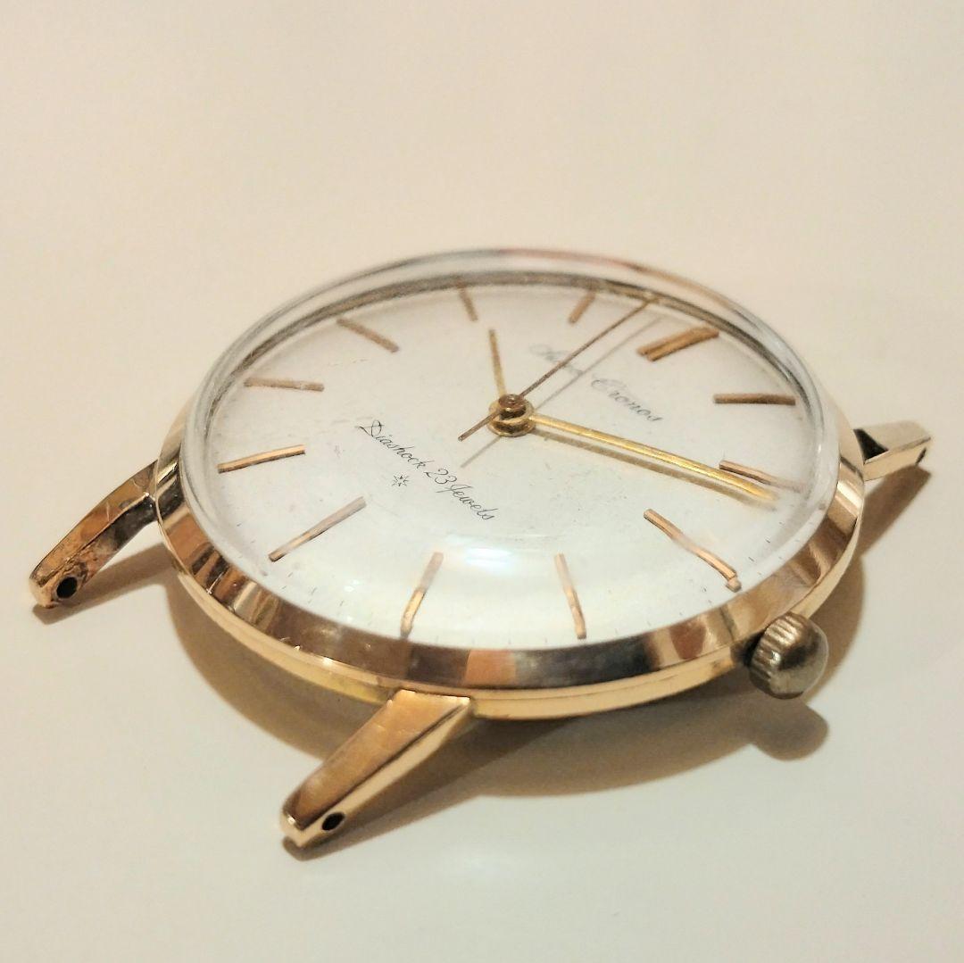 セイコー 機械式時計 Cronos 手巻き ゴールド 本体のみ