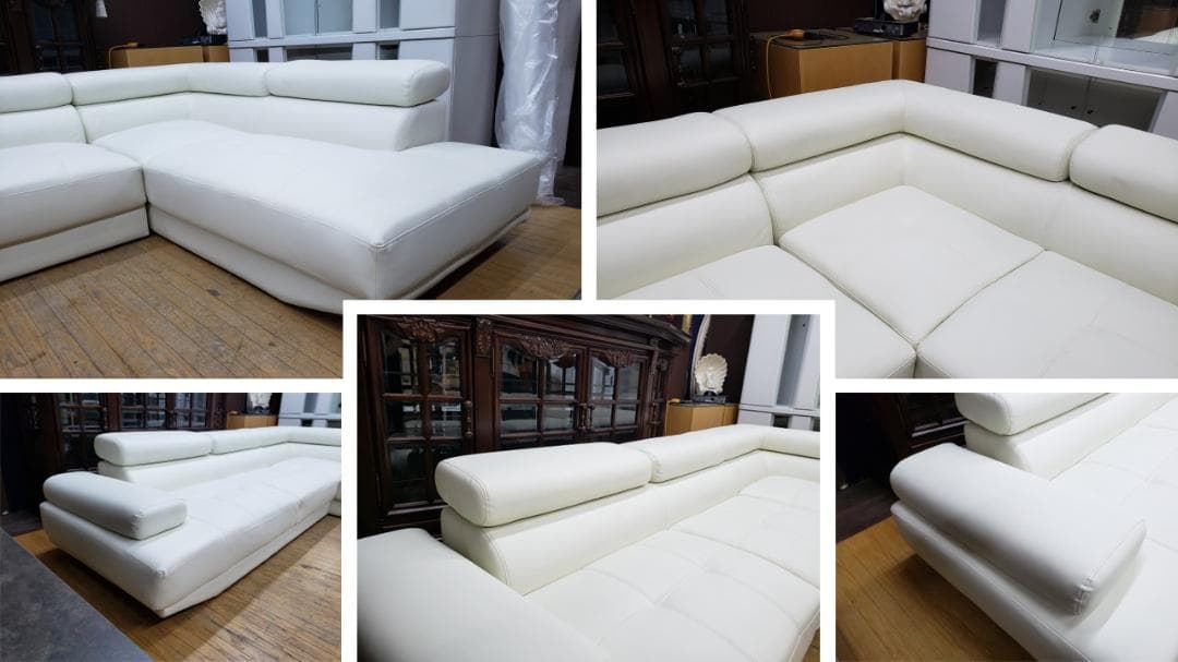 H6　美品　合皮　コーナーソファセット